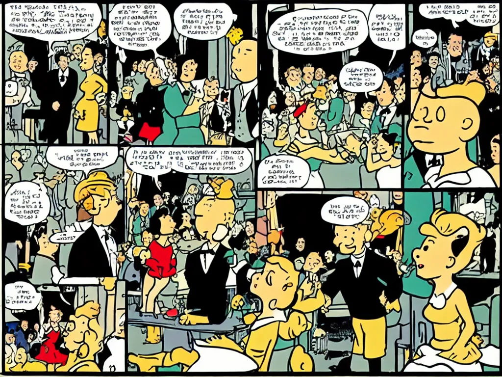 Image similar to Tin Tin gets married by Hergé