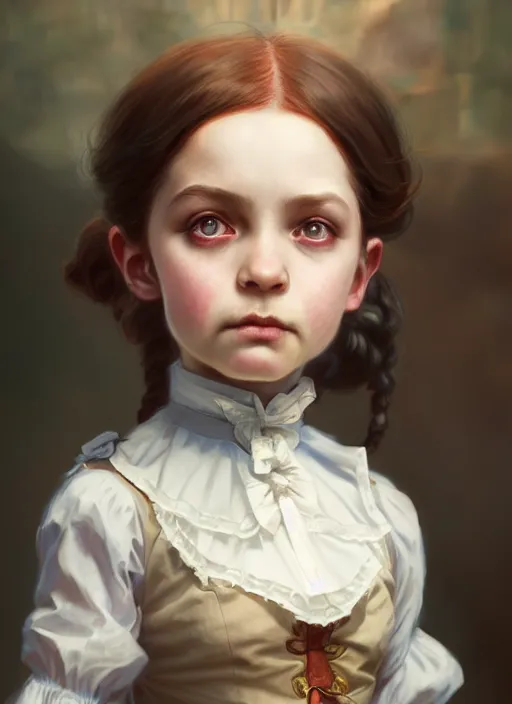 Prompt: character concept art of a victorian child magician, key visual, realistic shaded perfect face, fine details, dystopian environment and background, by stanley artgerm lau, wlop, rossdraws, james jean, andrei riabovitchev, marc simonetti, and sakimichan, trending on artstation