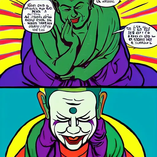 Prompt: the buddha as the joker