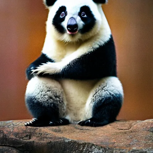 Image similar to poala, a cross between a panda and a koala, cute photograph, f / 1 6, 3 5 mm, award - winning photography, soft lighting