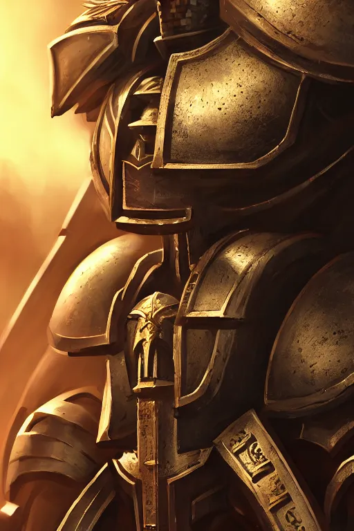 Image similar to armor portrait heros warhammer 4 0 k horus heresy fanart - the primarchs emperor by johannes helgeson animated with vfx concept artist & illustrator global illumination ray tracing hdr fanart arstation zbrush central hardmesh 8 k octane renderer comics stylized