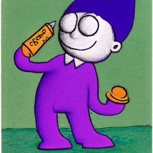 Image similar to Harold and the Purple Crayon by Maurice Sendak