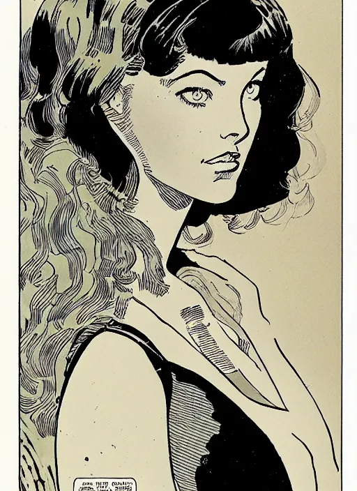 Prompt: a portrait of a pretty young lady by al williamson