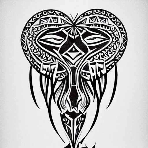 Image similar to a small vector tattoo design. tribal.