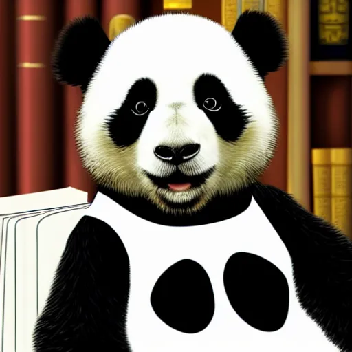 Image similar to panda as an attorney