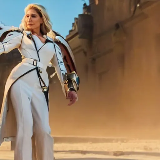 Image similar to film still of elizabeth mitchell as mercy in overwatch ( 2 0 2 3 )