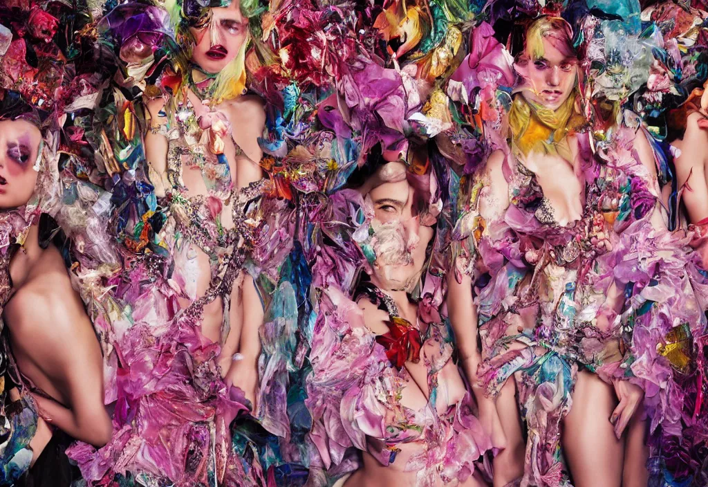 Prompt: fashion editorial photograph by David Lachapelle. highly detailed. 8k. depth of field. photography