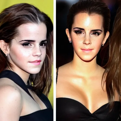 Image similar to emma watson mixed with kim kardashian