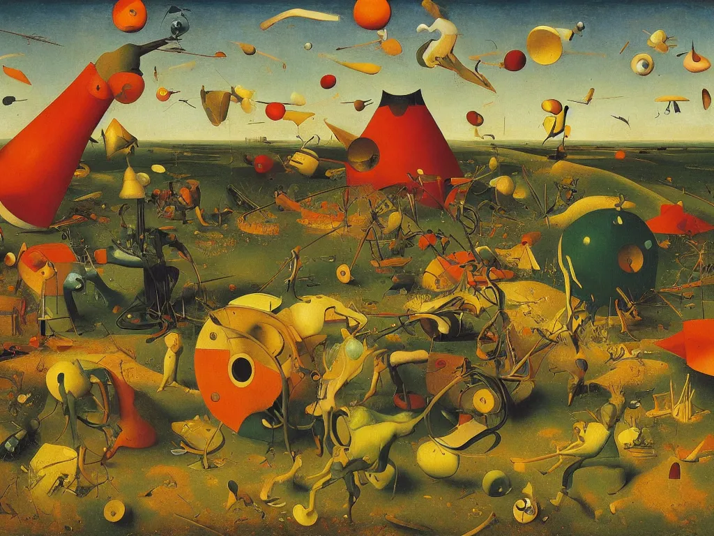 Image similar to art in the age of mechanical germination. painting by bruegel. agnes pelton, max ernst, rene magritte,