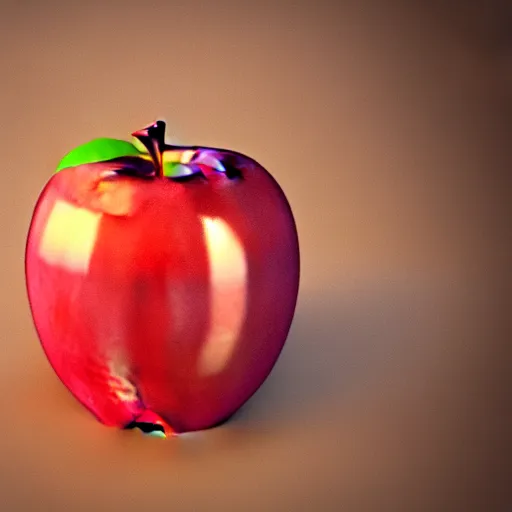 Prompt: an apple with an angry face, disney render, realistic