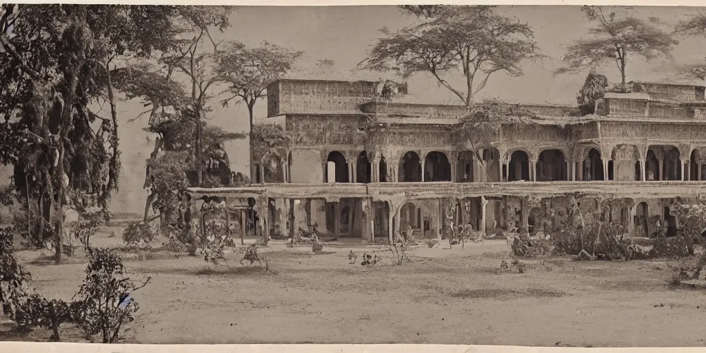 Image similar to ashanti palace, 1 8 7 4