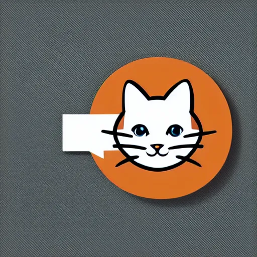 Image similar to logo for an amazon like application for cats, subject, sticker, highly detailed, colorful, illustration, smooth and clean vector curves, no jagged lines, vector art, logo