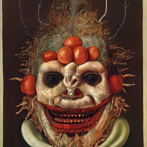 Image similar to portrait of evil by arcimboldo