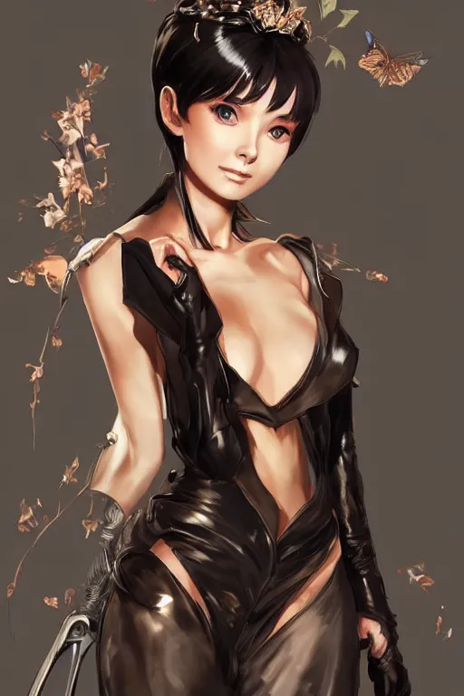 Image similar to Audrey Hepburn in a blade and soul spinoff artbook rendered by the artist Hyung tae Kim, Jiyun Chae, Lê Long, Joe Madureira, trending on Artstation by Hyung tae Kim, artbook, Stanley Artgerm Lau, WLOP, Rossdraws , James Gurney