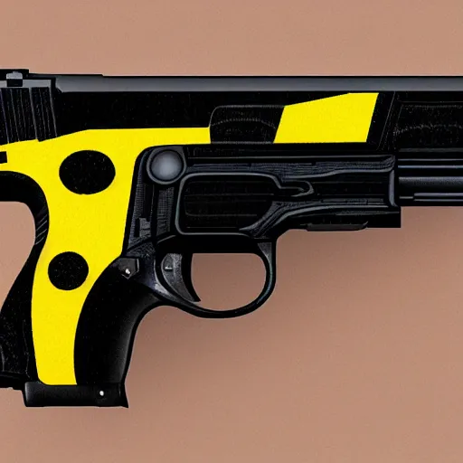 Image similar to a handgun bumblebee hybrid, illustration