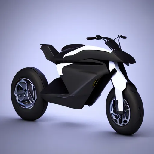 Image similar to futuristic motorbike with a generative design exoskeleton frame, dark plastic, reflective, octane render, fusion360