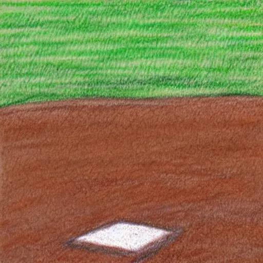 Image similar to deserted baseball before storm kid crayon drawing