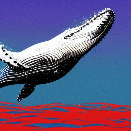 Prompt: humpback whale doing ballet, digital art