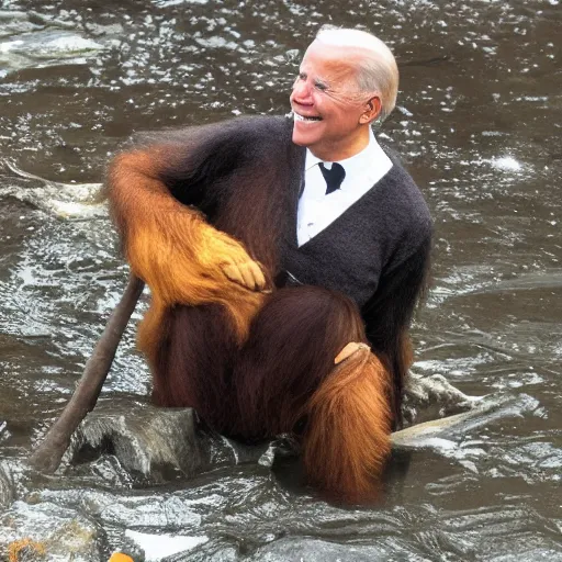 Image similar to Joe Biden is orangutan