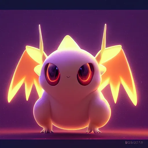 Image similar to a cute psychic type pokemon:: by beeple and James Gilleard and Justin Gerard :: ornate, dynamic, particulate, intricate, elegant, highly detailed, centered, artstation, smooth, sharp focus, octane render, 3d