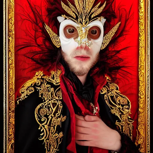 portrait of a red sorcerer, sharp focus, black hair, | Stable Diffusion ...
