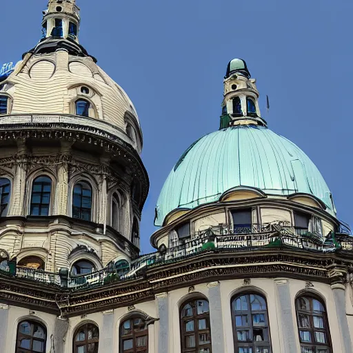 Prompt: photograph of a domed building in vienna