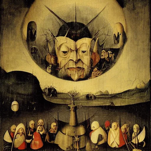 Image similar to darkness by Hieronymus Bosch