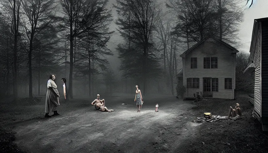 Image similar to the two complementary forces that make up all aspects and phenomena of life, by gregory crewdson