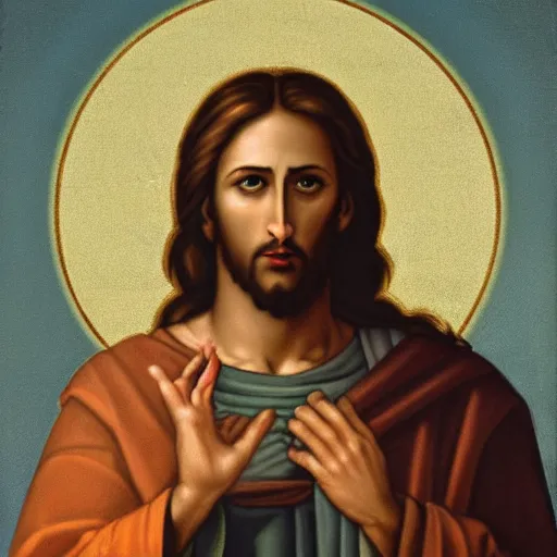 Prompt: a portrait of Jesus but jesus is satan