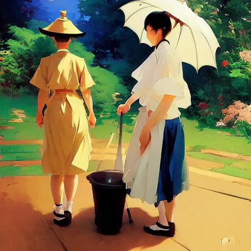 Prompt: doe, by studio ghibli painting, by joaquin sorolla rhads leyendecker, an aesthetically pleasing, dynamic, energetic, lively, well - designed digital art, by ohara koson and thomas kinkade, traditional japanese colors, superior quality, masterpiece