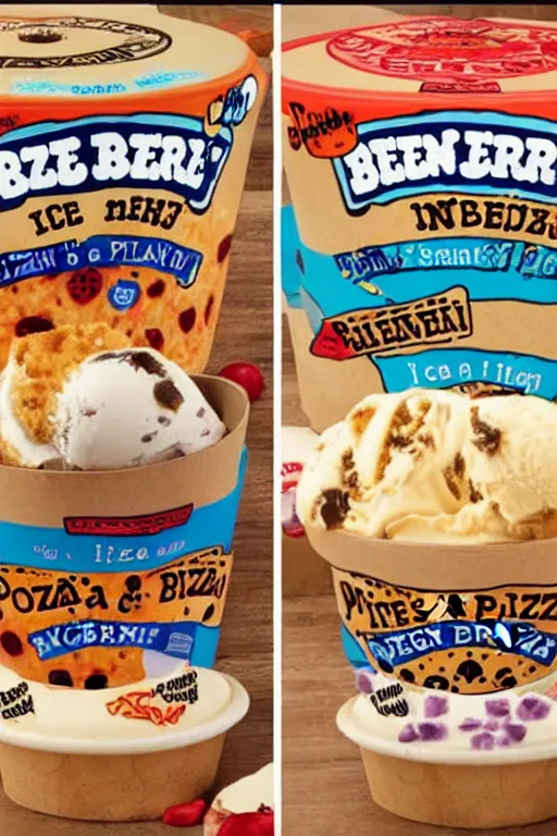 Image similar to pizza flavoured ben and jerry's ice cream