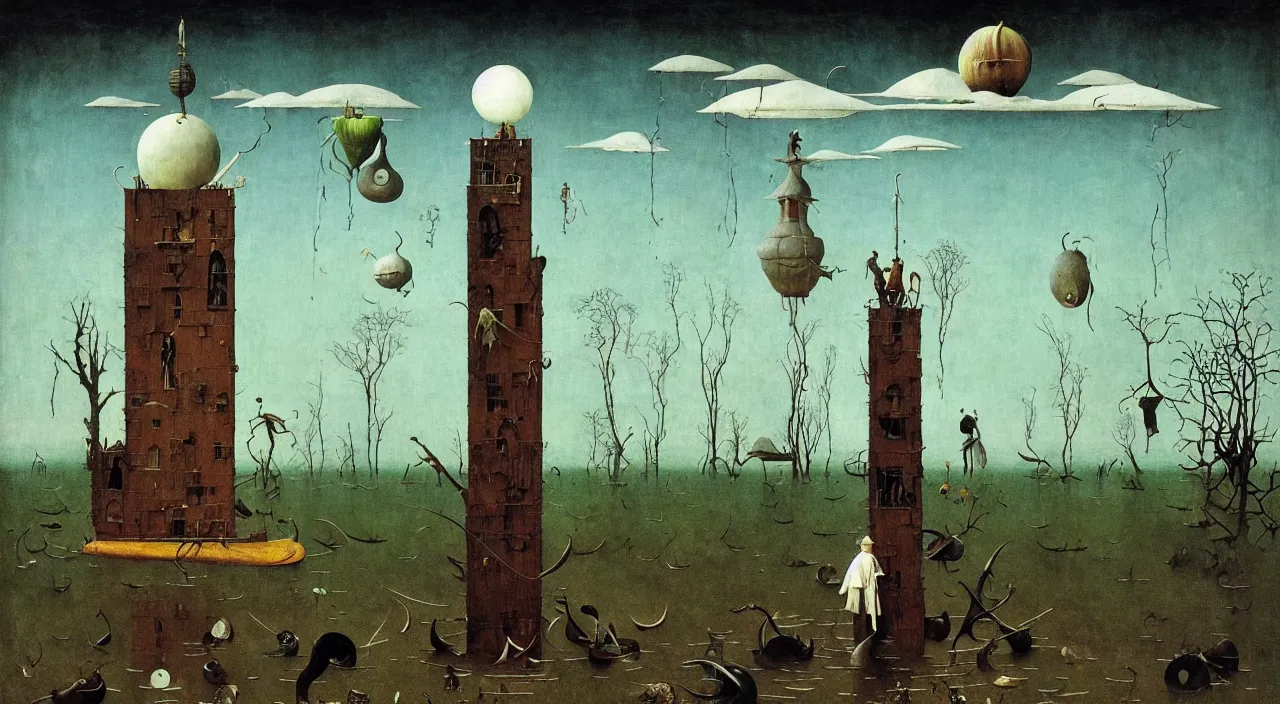 Image similar to single flooded simple!! snake gourd tower anatomy, very coherent and colorful high contrast masterpiece by norman rockwell franz sedlacek hieronymus bosch dean ellis simon stalenhag rene magritte gediminas pranckevicius, dark shadows, sunny day, hard lighting