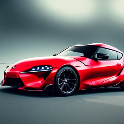 Prompt: official photograph of the 2033 Toyota Supra Crossover, dramatic lighting, highly detailed render