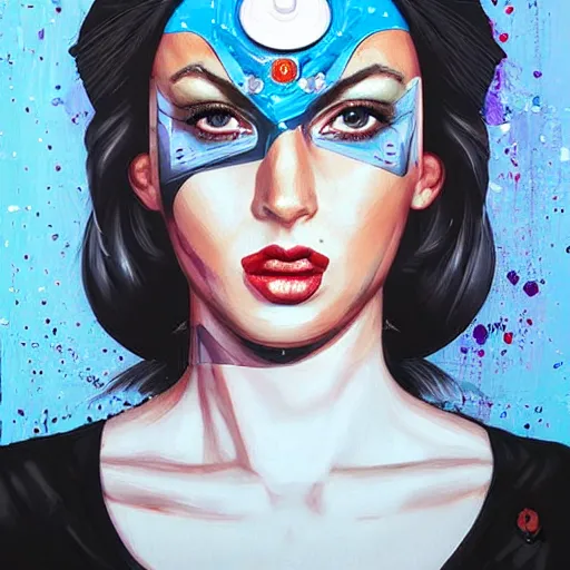 Prompt: portrait of a female android, by Sandra Chevrier