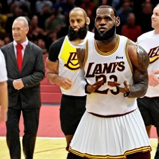 Image similar to lebron iames in a tutu