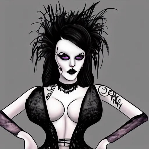 Image similar to goth woman