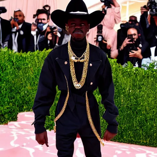 Prompt: lil nas x at the 2023 met gala