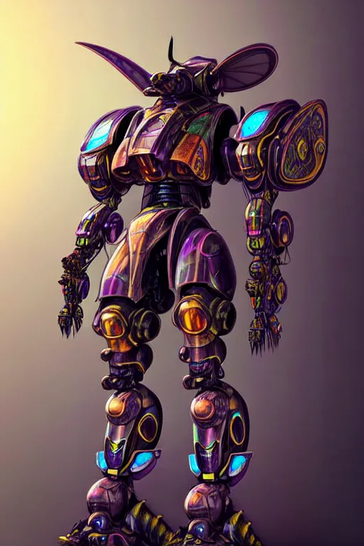 Prompt: nacreous shell anthropomorphic warrior rhino beetle mecha. mathias kollros mark winters villeneuve lie setiawan lius lasahido manuel castanon. portrait vivid intricate vibrant elaborate inks unreal engine render.
