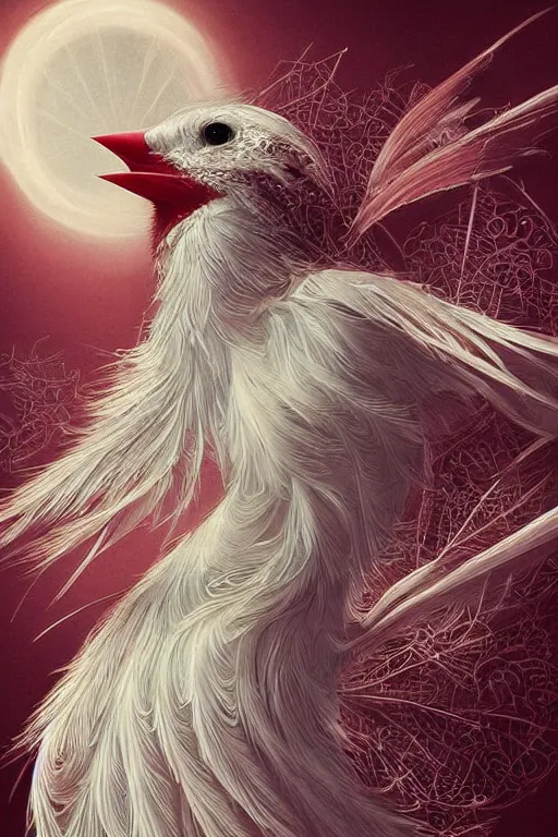 Image similar to Ethereal Cardinal bird, intricate detail, ornate, conceptual art, soft light, dynamic, art by artgerm