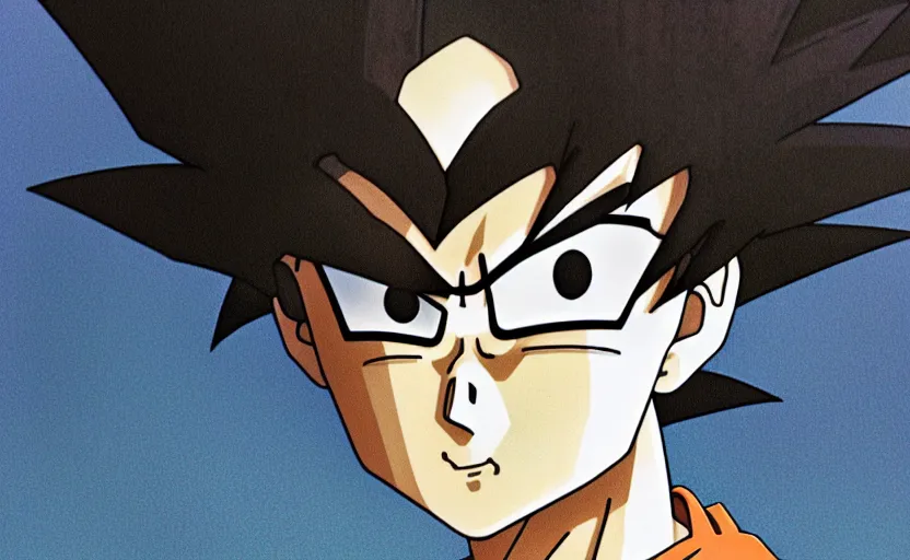 Prompt: a film still portrait of a goku in a hallway, finely detailed features, closeup at the faces, perfect art, grimdark, trending on pixiv fanbox, painted by studio ghibli, charlie brown