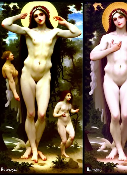 Prompt: marzanna slavic goddess associated with seasonal rites based on the idea of death and rebirth of nature, bouguereau, full body!! contour light effect!! hd, 4 k, ultra clear detailed