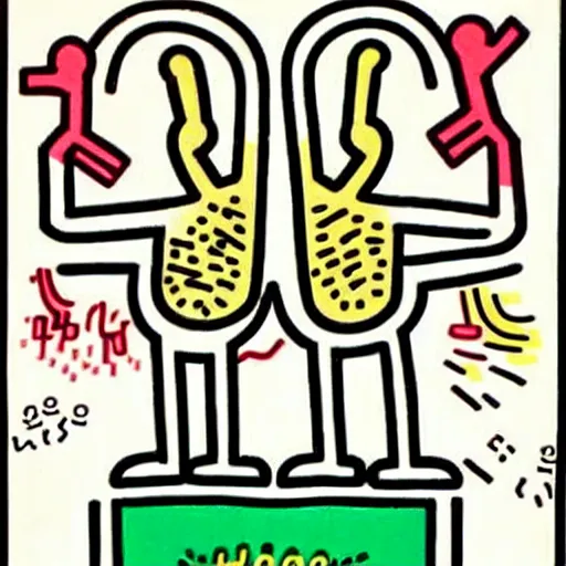 Image similar to Wedding card by Keith Haring