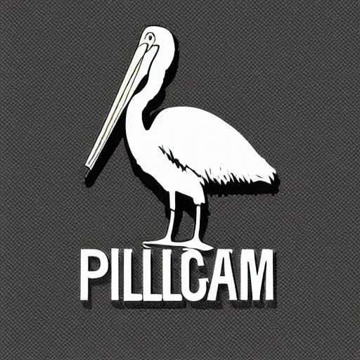 Prompt: pelican wearing a tuxedo vector art