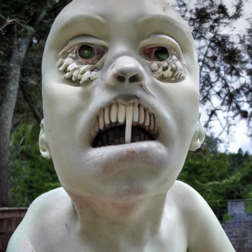 Image similar to photo of a weird creepy statue by Izumi Kato