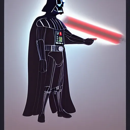 Image similar to darth vader from star wars by studio ghibli