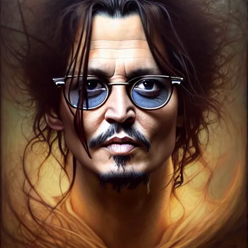 Image similar to johnny depp missing his arms and legs, intricate, highly detailed, centered, digital painting, artstation, concept art, smooth, sharp focus, illustration, artgerm, tomasz alen kopera, peter mohrbacher, donato giancola, joseph christian leyendecker, wlop, boris vallejo