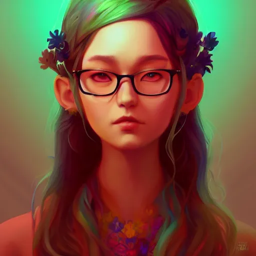 Image similar to portrait of a beautiful hippie, art by lois van baarle and ross tran and sam yang and ilya kuvshinov and guweiz, digital art, high detail, sharp focus, unreal engine 5, trending on artstation, deviantart, pinterest, 4 k uhd image