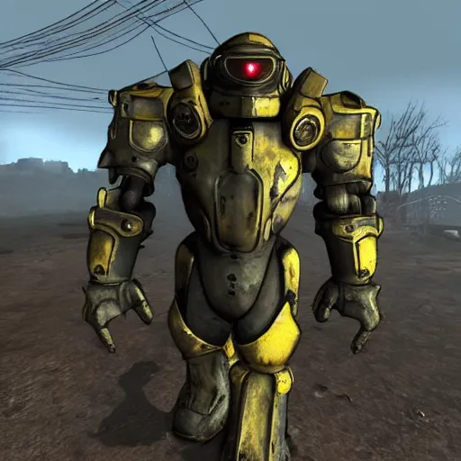 Prompt: Fallout X0-1 power armor