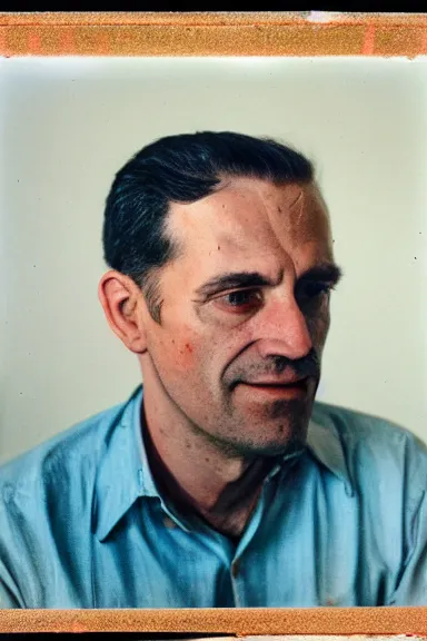 Prompt: portrait of frank malina, photograph, kodachrome