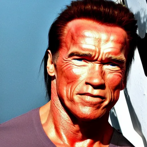 Image similar to arnold schwarzenegger in a myazaki movie, anime, animation, magnificent